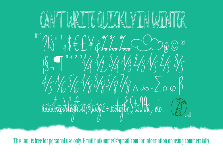 Can't Write Quickly In Winter
